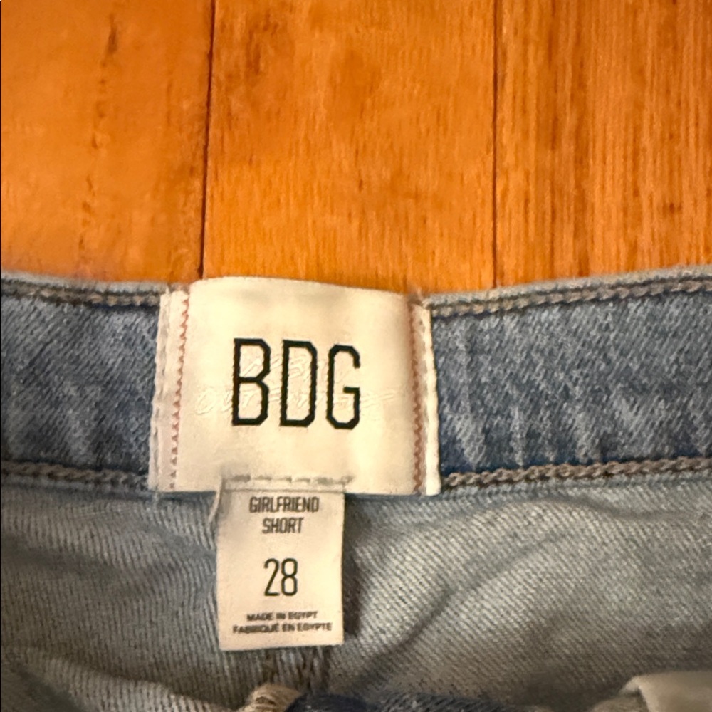BDG Light Wash Distressed Denim Cutoff Shorts - Picture 2 of 6